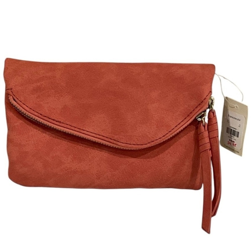 NWT Francesca's Oxford Mini Crossbody‎ Rust 724223 Coral